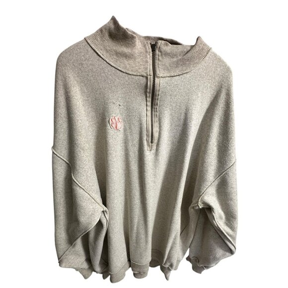 Rugged Sweats Clemson University Fleece Quarter Zip Jacket XL Heather Gray USA - Picture 8 of 13